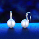 Women 925 Sterling Silver Genuine Natural Freshwater Pearl Drop Earrings-white-JadeMoghul Inc.