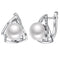 Women 925 Sterling Silver Geometric Design Natural Freshwater Pearls Earrings-Natrual pink pearls-JadeMoghul Inc.