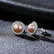 Women 925 Sterling Silver Natural Pearl Stud Earrings With Zircon-Purple-JadeMoghul Inc.