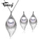 Women 925 Sterling Silver Pearl Necklace And Earring Set-White-JadeMoghul Inc.