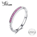 Women 925 Sterling Silver Pink Sapphire Ring Band-6-Pink-JadeMoghul Inc.