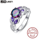 Women 925 Sterling Silver Rainbow Topaz Ring-6-925 Silver Ring-JadeMoghul Inc.