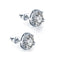 Women 925 Sterling Silver Round Cut AAA Cubic Zircon Stud Earrings--JadeMoghul Inc.
