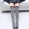 Women Above Knee Length Solid / Striped Stockings/ Socks-Stripe-JadeMoghul Inc.