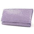 Women Aluminum Mesh Envelope Evening Clutch-Purple-JadeMoghul Inc.