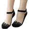 Women Ankle Length Sheer Net Socks With Lace Detailing-black DM-JadeMoghul Inc.