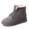 Women Ankle Length Suede Boots With Soft Fur Lining-gray-4.5-JadeMoghul Inc.