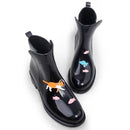 Women Ankle Length Water Proof Rain Boots-Black-5-JadeMoghul Inc.