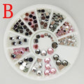 Women Assorted Shapes And Sizes Nail Art Rhinestone Crystals And Sequins Wheel-B-JadeMoghul Inc.