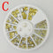 Women Assorted Shapes And Sizes Nail Art Rhinestone Crystals And Sequins Wheel-C-JadeMoghul Inc.