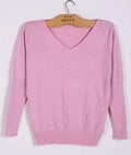 Women Basic Batwing Sleeves Cashmere Sweater-pink-S-JadeMoghul Inc.