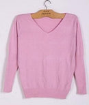Women Basic Batwing Sleeves Cashmere Sweater-pink-S-JadeMoghul Inc.