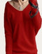Women Basic Batwing Sleeves Cashmere Sweater-red-S-JadeMoghul Inc.