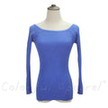 Women Basic Off / On Shoulder Full Sleeves solid Sweater-blue-One Size-JadeMoghul Inc.