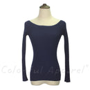 Women Basic Off / On Shoulder Full Sleeves solid Sweater-deep blue-One Size-JadeMoghul Inc.