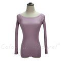 Women Basic Off / On Shoulder Full Sleeves solid Sweater-light purple-One Size-JadeMoghul Inc.