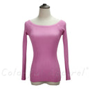 Women Basic Off / On Shoulder Full Sleeves solid Sweater-pea pink-One Size-JadeMoghul Inc.