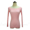 Women Basic Off / On Shoulder Full Sleeves solid Sweater-water pink-One Size-JadeMoghul Inc.