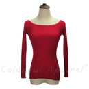 Women Basic Off / On Shoulder Full Sleeves solid Sweater-wine red-One Size-JadeMoghul Inc.