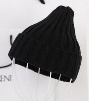 Women Basic Winters Acrylic Knit Hat In Solid Colors-Black-JadeMoghul Inc.