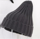 Women Basic Winters Acrylic Knit Hat In Solid Colors-Dark Grey-JadeMoghul Inc.