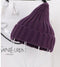 Women Basic Winters Acrylic Knit Hat In Solid Colors-Purple-JadeMoghul Inc.