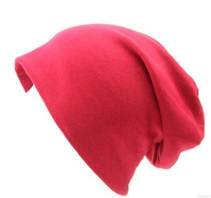 Women Basic Wool Blend Slouch Beanie/ Hat In Solid Colors-M028 Big Red-JadeMoghul Inc.