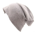 Women Basic Wool Blend Slouch Beanie/ Hat In Solid Colors-M028 Grayish white-JadeMoghul Inc.