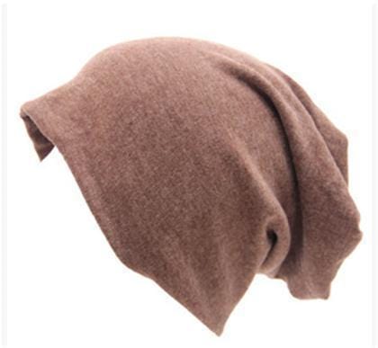 Women Basic Wool Blend Slouch Beanie/ Hat In Solid Colors-M028 Light coffee-JadeMoghul Inc.