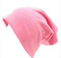 Women Basic Wool Blend Slouch Beanie/ Hat In Solid Colors-M028 Pink-JadeMoghul Inc.