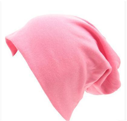 Women Basic Wool Blend Slouch Beanie/ Hat In Solid Colors-M028 Pink-JadeMoghul Inc.