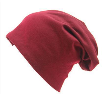 Women Basic Wool Blend Slouch Beanie/ Hat In Solid Colors-M028 Red wine-JadeMoghul Inc.
