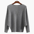 Women Batwing Casual Sweater-Gray-One Size-JadeMoghul Inc.