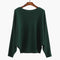 Women Batwing Casual Sweater-Green-One Size-JadeMoghul Inc.