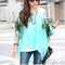 Women Batwing Sleeves Printed chiffon Shirt Top-picture color 16-4XL-JadeMoghul Inc.