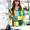 Women Batwing Sleeves Printed chiffon Shirt Top-picture color 4-4XL-JadeMoghul Inc.