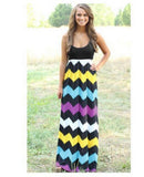 Women Beach Boho Maxi Dress - High Quality Striped Print Long Dress-Multicolor-S-JadeMoghul Inc.