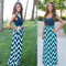 Women Beach Boho Maxi Dress - High Quality Striped Print Long Dress-Navy blue-S-JadeMoghul Inc.