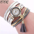 Women Bracelet Watch - Multilayer Leather Bracelet Watch-grey-JadeMoghul Inc.