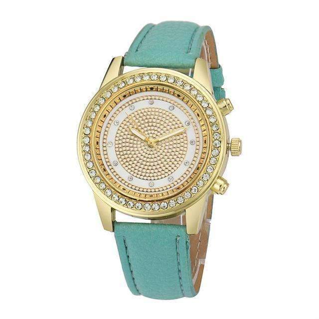 Women Bracelet Wristwatch - Crystal Watch - Steel Quartz-Blue-JadeMoghul Inc.