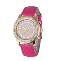 Women Bracelet Wristwatch - Crystal Watch - Steel Quartz-Hot Pink-JadeMoghul Inc.