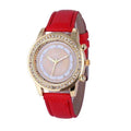 Women Bracelet Wristwatch - Crystal Watch - Steel Quartz-Red-JadeMoghul Inc.