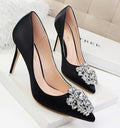 Women Bridal Wedding Shoes / Woman Stiletto-black-4.5-JadeMoghul Inc.