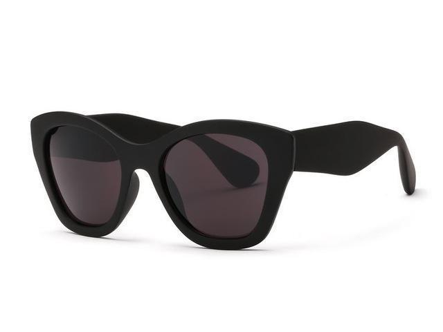 Women Butterfly style Acrylic Frame Sunglasses With 100% UV 400 Protection-NO2 MATTE BLACK-JadeMoghul Inc.