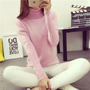 Women Cable Knit Design Pull Over turtle neck Sweater-Pink Turtleneck-S-JadeMoghul Inc.