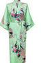 Women Calf Length silk Floral Print Robe-As the photo show 12-S-JadeMoghul Inc.