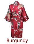 Women Calf Length silk Floral Print Robe-As the photo show 14-S-JadeMoghul Inc.