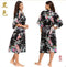 Women Calf Length silk Floral Print Robe-As the photo show 3-S-JadeMoghul Inc.