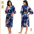 Women Calf Length silk Floral Print Robe-As the photo show 4-S-JadeMoghul Inc.