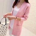 Women Cardigan Style Open Sweater Coat-Pink-L-JadeMoghul Inc.